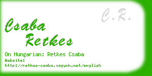 csaba retkes business card